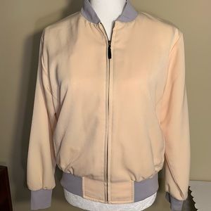 EUC Jacket: Windbreaker/Bomber Style, Yellow, Polyester, Zip Up,